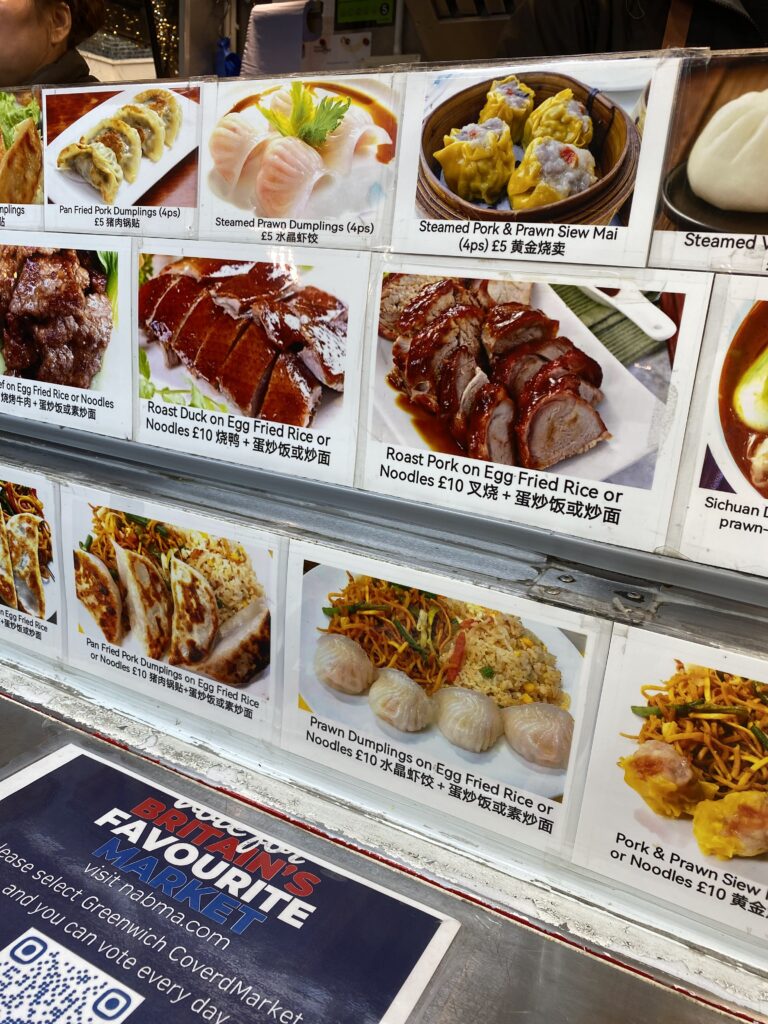 Greenwich Market Food Menu 2025